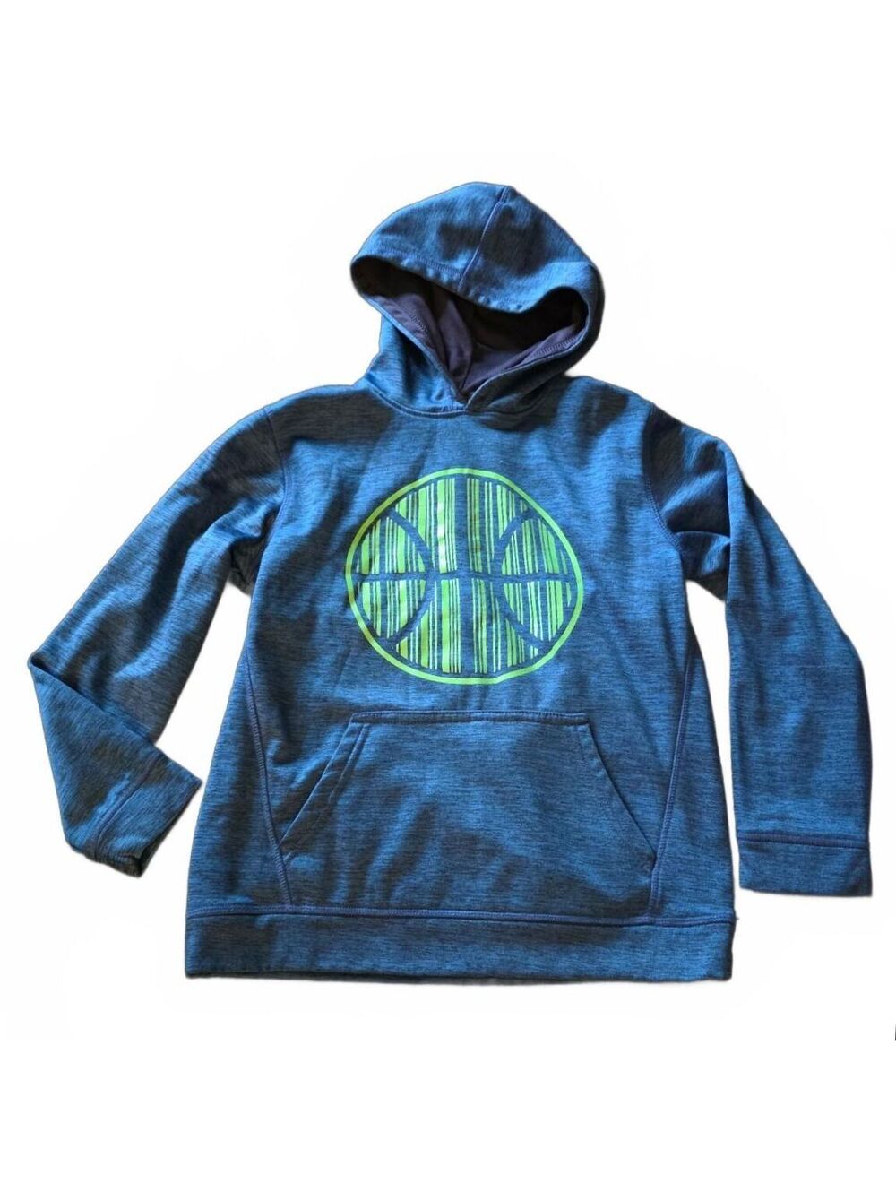 Tek Gear Boys Blue Basketball Hoodie Size M 10/12 Active Fleece Sweatshirt